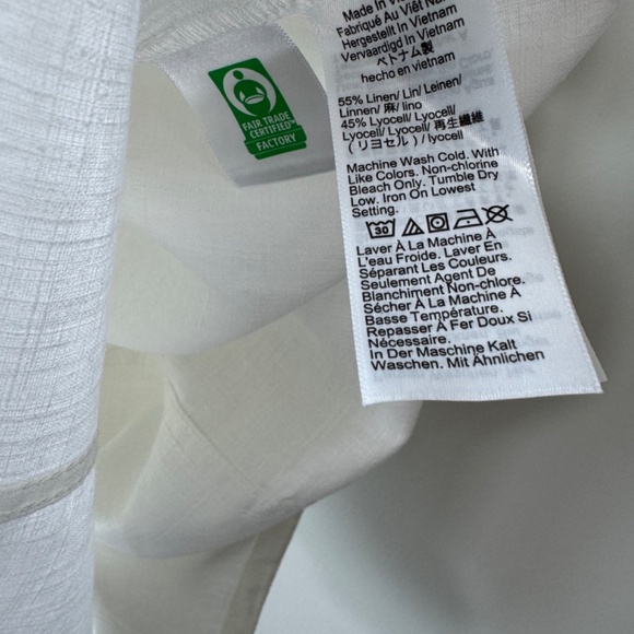 NWT J. Crew White Zip-front linen-blend dress SZ 00 - Picture 6 of 6